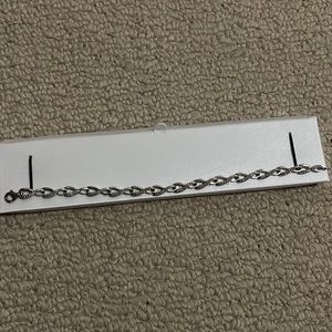 Silver with genuine diamond bracelet